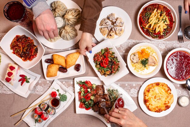 Zestaw potraw na stole